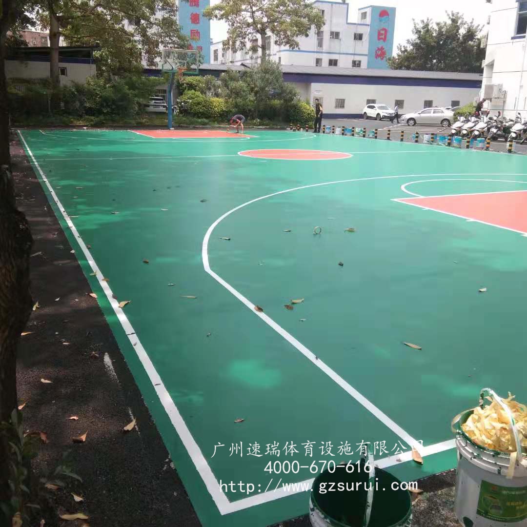 深圳龍崗?fù)瑯放沙鏊鑀U籃球場 速瑞體育